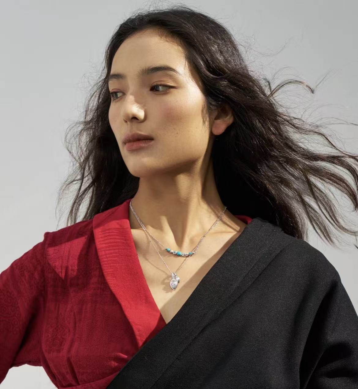ZenWuxiang “Mountains Conch Series” Twin Drop Necklace