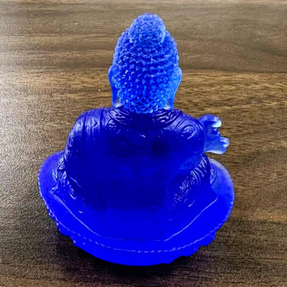 ZenWuxiang Liuli Glass Buddhist Statue | Green Tara, Medicine Buddha & Yellow Jambhala Sacred Altar Decor