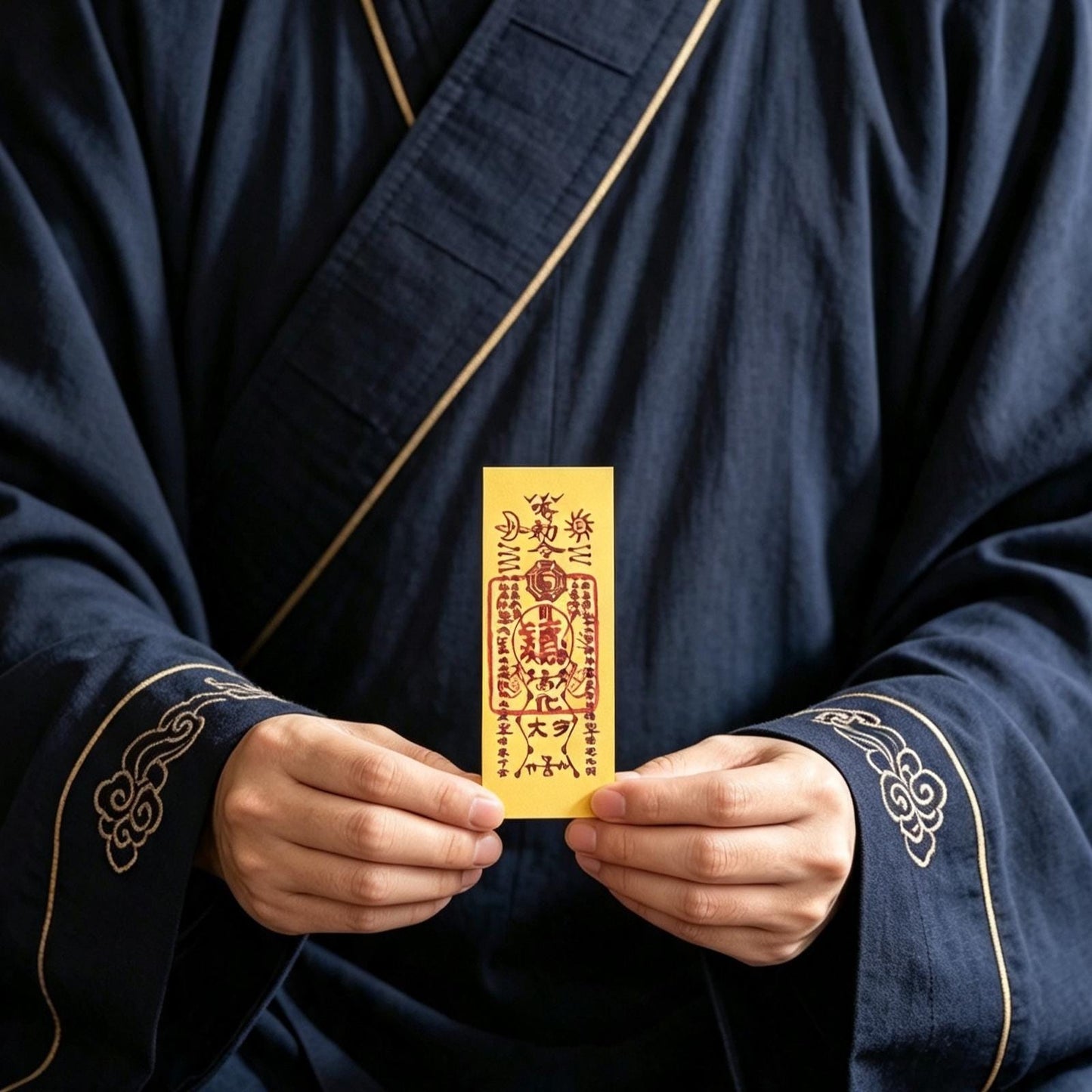 ZenWuxiang Taoist Tai Sui Paper Talisman Card | Chinese Feng Shui Calligraphy Amulet | Wallet & Phone Case Protection