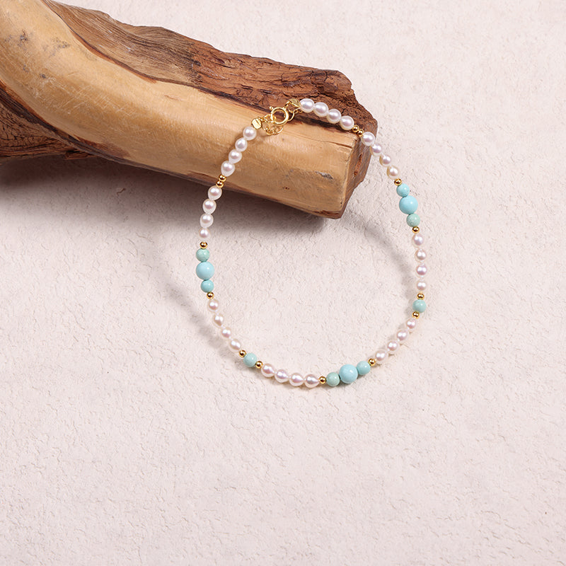 ZenWuxiang “Brilliant Pearl Series” Turquoise Bracelet