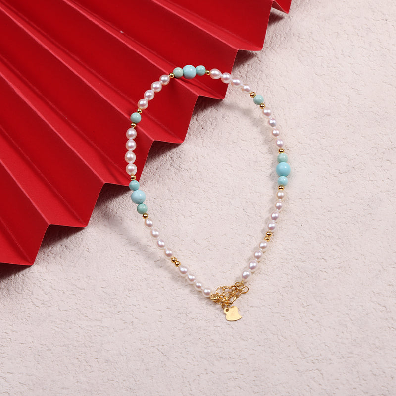 ZenWuxiang “Brilliant Pearl Series” Turquoise Bracelet